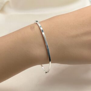 Bracelete de Prata 925 Fio Quadrado 2mm 3gr