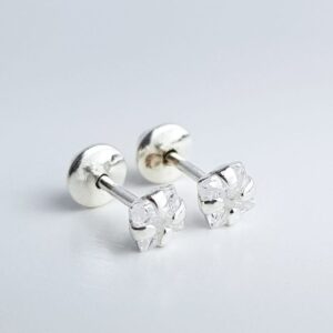 Brinco Carre Zircônia Branca 3mm Tarraxa Baby