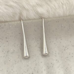 Brinco de prata 925 anzol gota