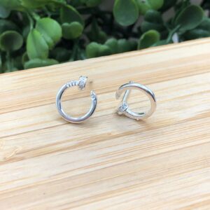 Brinco de prata 925 prego inspiração