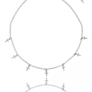 Choker Mini Cruz Pendurado 3gr 40cm + 5cm Extensor