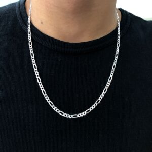 Corrente Masculina de Prata 3.8mm 3x1 11,5gr 60cm Fio 100