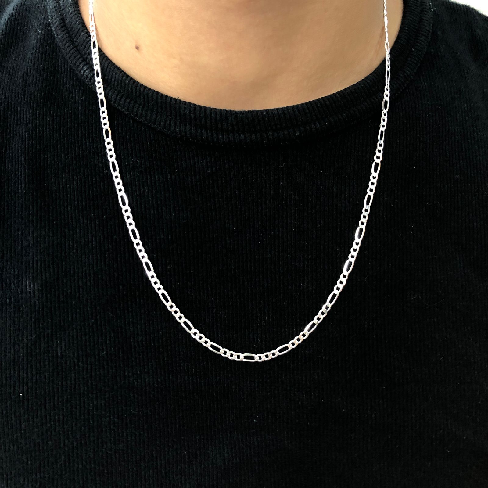 Corrente Masculina de Prata 3x1 3mm Fio 80