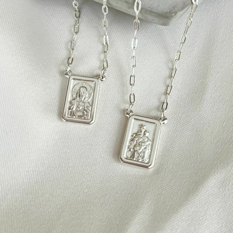 Escapulário Corrente Cartie N S do Carmo/S C Jesus 65 cm 5,2gr