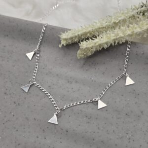 Choker Triângulo Chapinha 2,8g 40cm + 5cm extensor