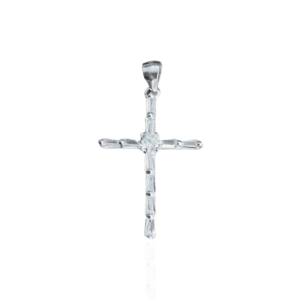 Pingente Cruz com Zircônias 3cm 2g