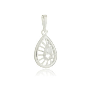 Pingente Gota com Pedra Zirconia