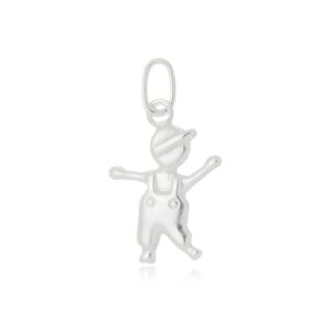 Pingente 1,8cm Menino ou Menina de Prata 925