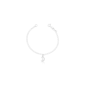 Pulseira com 1 Pingente Lua Crescente 1,2gr
