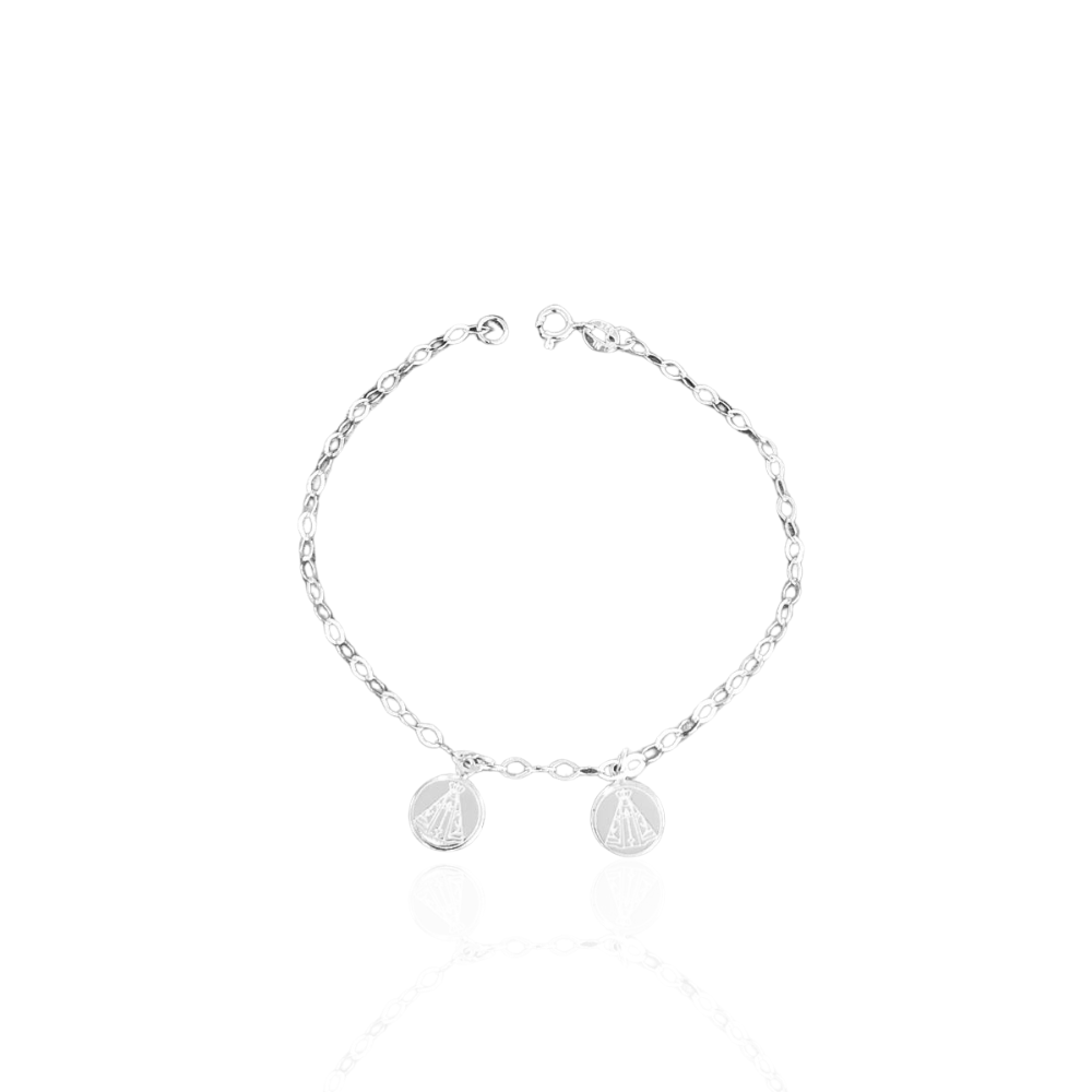 Pulseira 2 Pingente N Sra Aparecida 2gr
