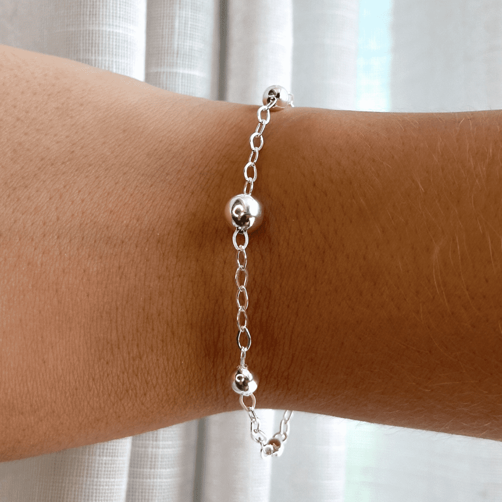 Pulseira Bola G 7mm P 3,5mm 2,6gr