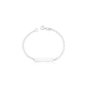 Pulseira Infantil Chapinha com Detalhe de Estrela 1gr 13,5cm gravação opcional