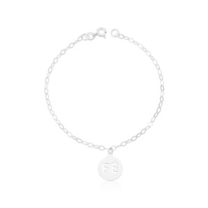 Pulseira Chapinha Redonda Fé 1,6gr