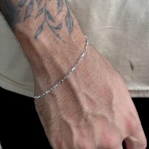 Pulseira 1703 Box Chain Long Fio Cartier F035 2g