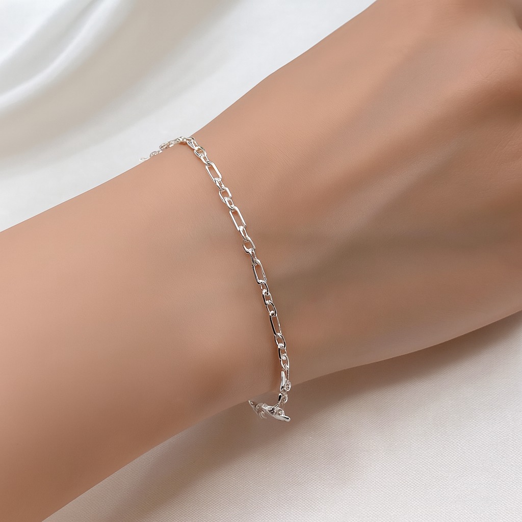 Pulseira de prata 925 cartier 3x1 fio 60