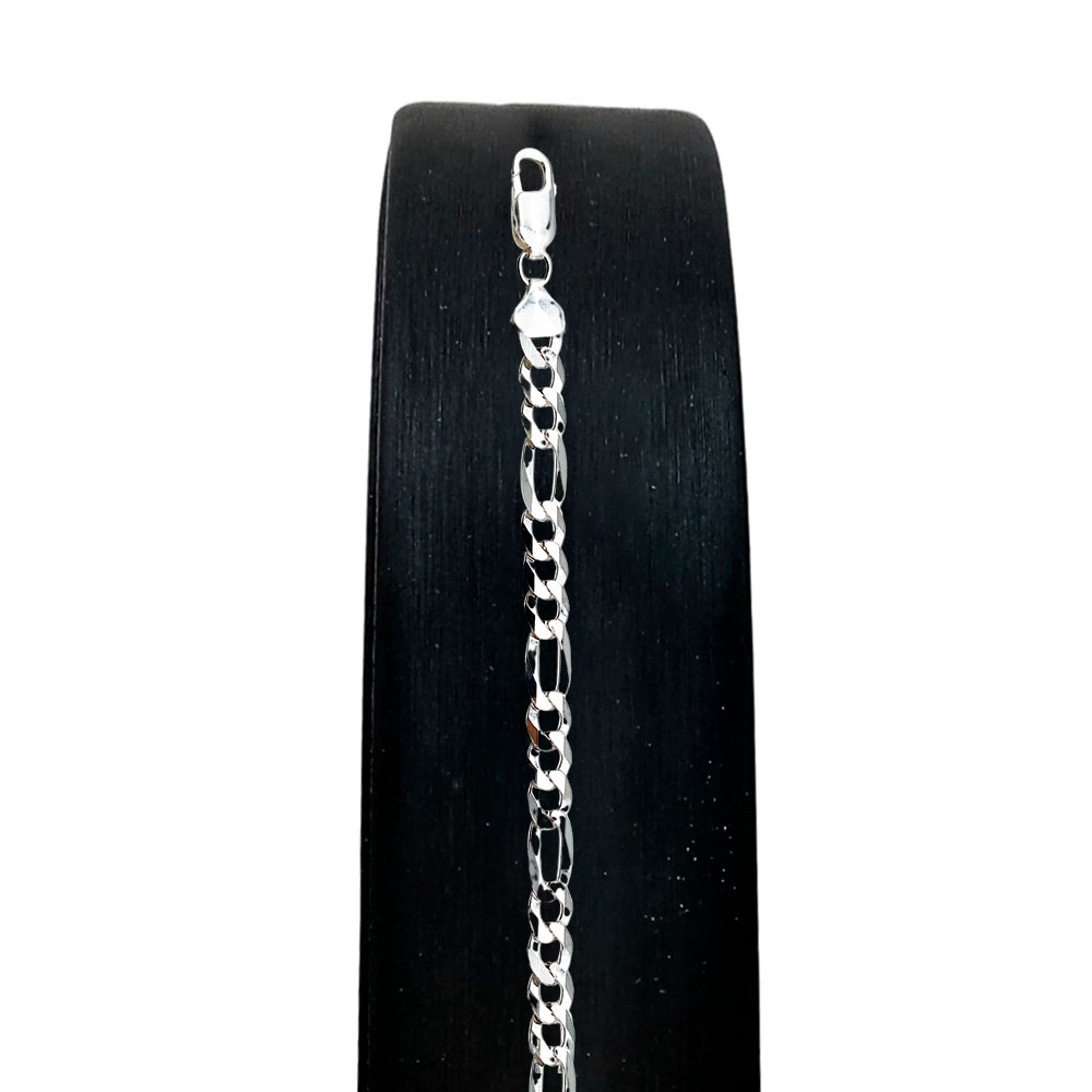Pulseira de Prata Masculina 5.4mm 3x1 5,9gr Fio 120