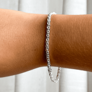 Pulseira Elo Cadeado Entrelaçado 6,3gr