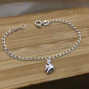 Pulseira Infantil com 1 Peixe De Prata