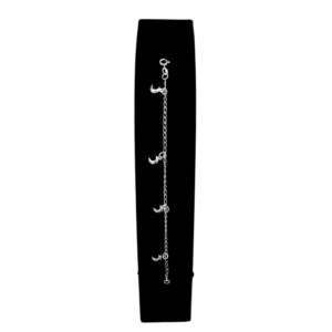 Pulseira de prata 925 infantil 4 luas crescentes 1,5g