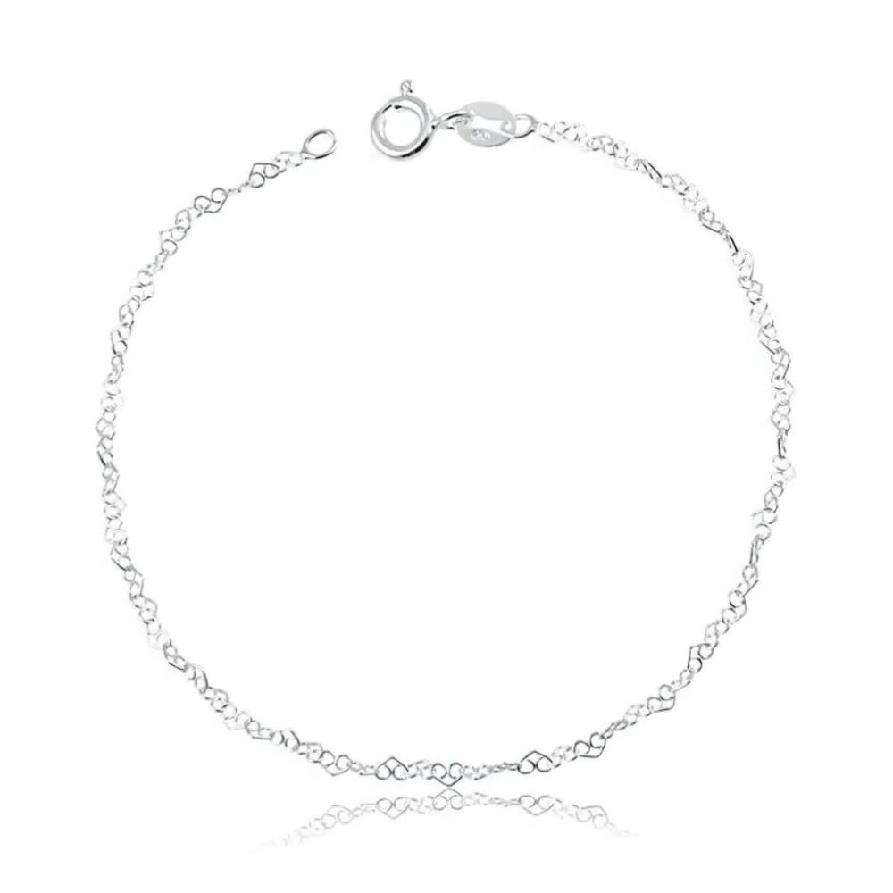 Tornozeleira de Corações 7234 Fio 40 1,3g 24cm