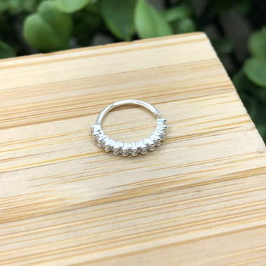 Piercing Furo Argola Cravejado - Imagem 11