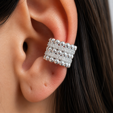 Piercing Fake Cravejado  De Prata - Imagem 11