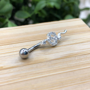 Piercing de Umbigo Cobra Cravejada - Imagem 10