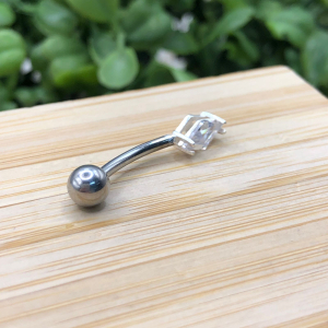 Piercing de Umbigo Zircônia Losango Cristal - Imagem 10