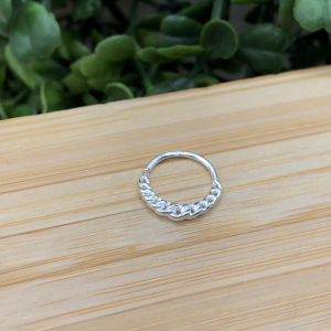 Piercing de prata 925 entrelaçado - Imagem 9