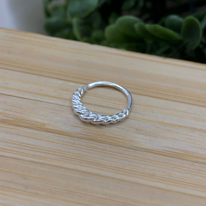 Piercing de prata 925 entrelaçado - Imagem 10