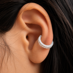 Piercing de prata 925 fake argola cravejada e detalhada - Imagem 10