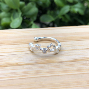 Piercing Fake Argola Estrela e Bolinha Zircônia - Imagem 10
