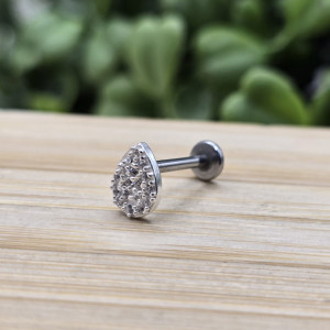 Piercing de prata 925 gota cravejada para hélix, tragus, lóbulo e tash rock - Imagem 11