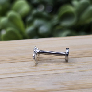Piercing de prata 925 ramo de folha com detalhe para hélix, tragus, lóbulo e tash rock - Imagem 11