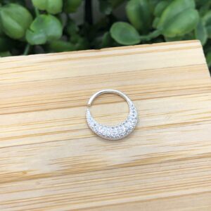 Piercing Furo Argola Cravejado
