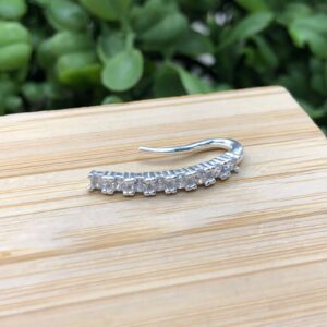 Piercing Fake Cravejado  De Prata