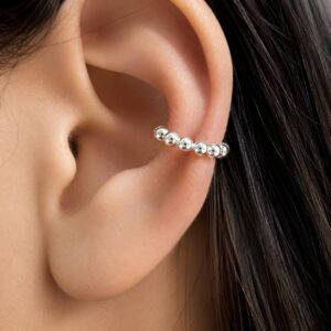Piercing fake de prata 925 bolinhas